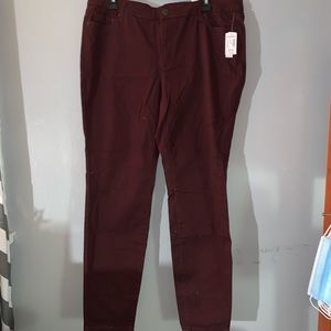 maroon dress barn skinny jeans